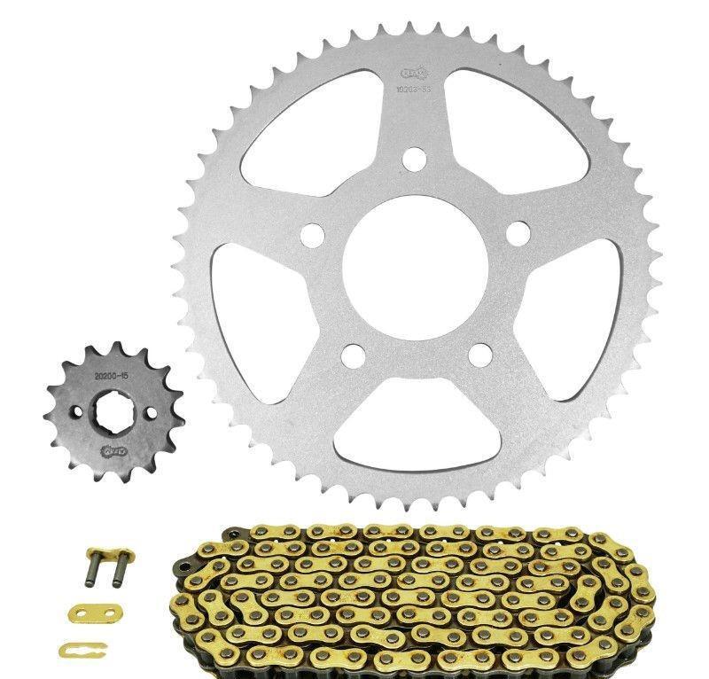 Kit chaîne Honda 125 XLR AFAM avec couronne 53 dents et pignon 15 dents