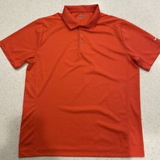 Nike Golf Polo Shirt Mens XL Red Dri-Fit Short Sleeve Performance Top