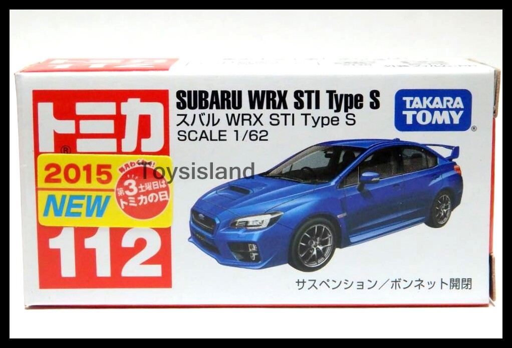 TOMICA 112 SUBARU WRX STI TYPE S 1/62 TOMY NEW blue 2015