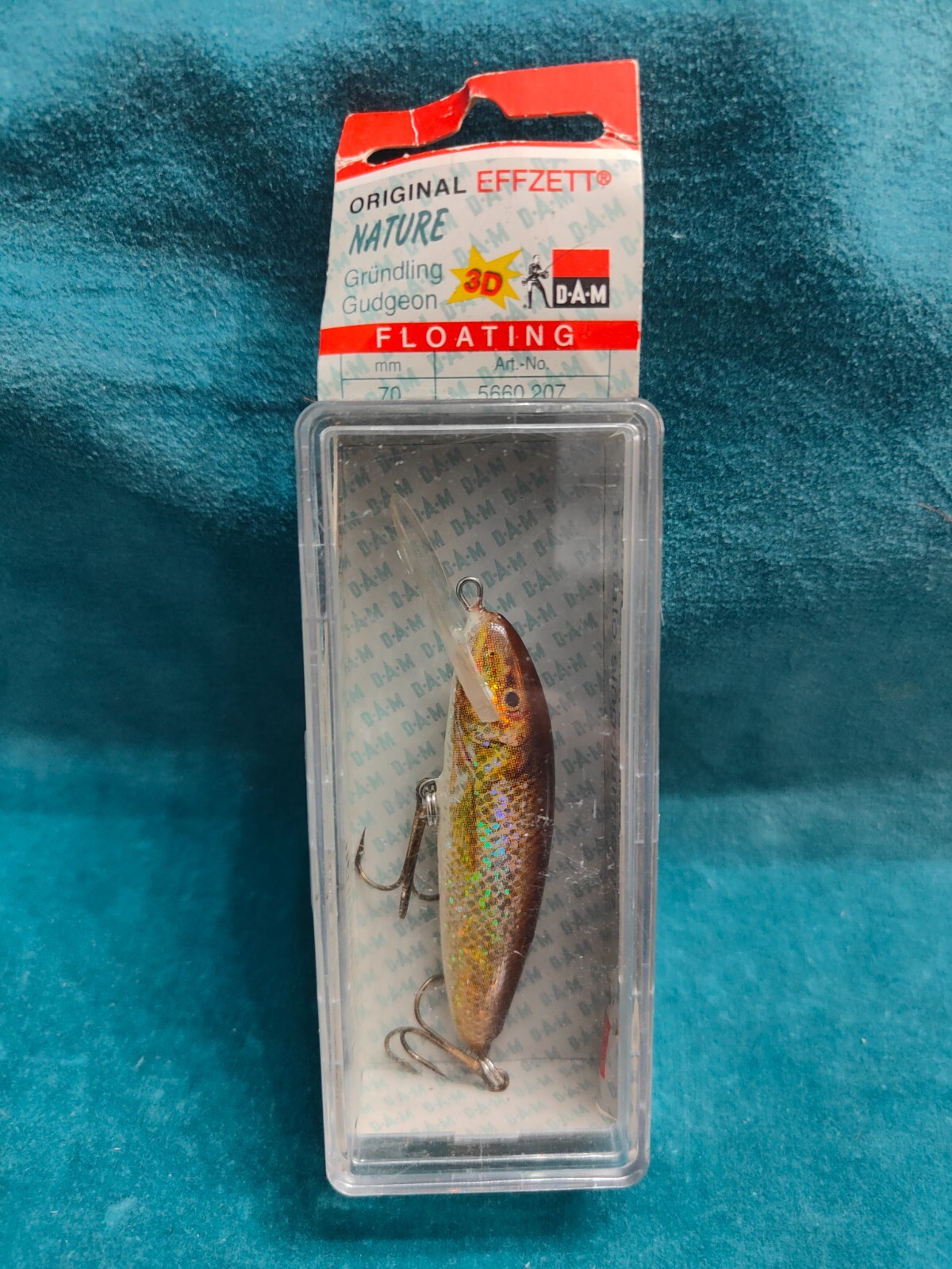 DAM Effzett Nature Floating 3D Gudgeon 70mm Fishing Plug For Pike Perch Salmon