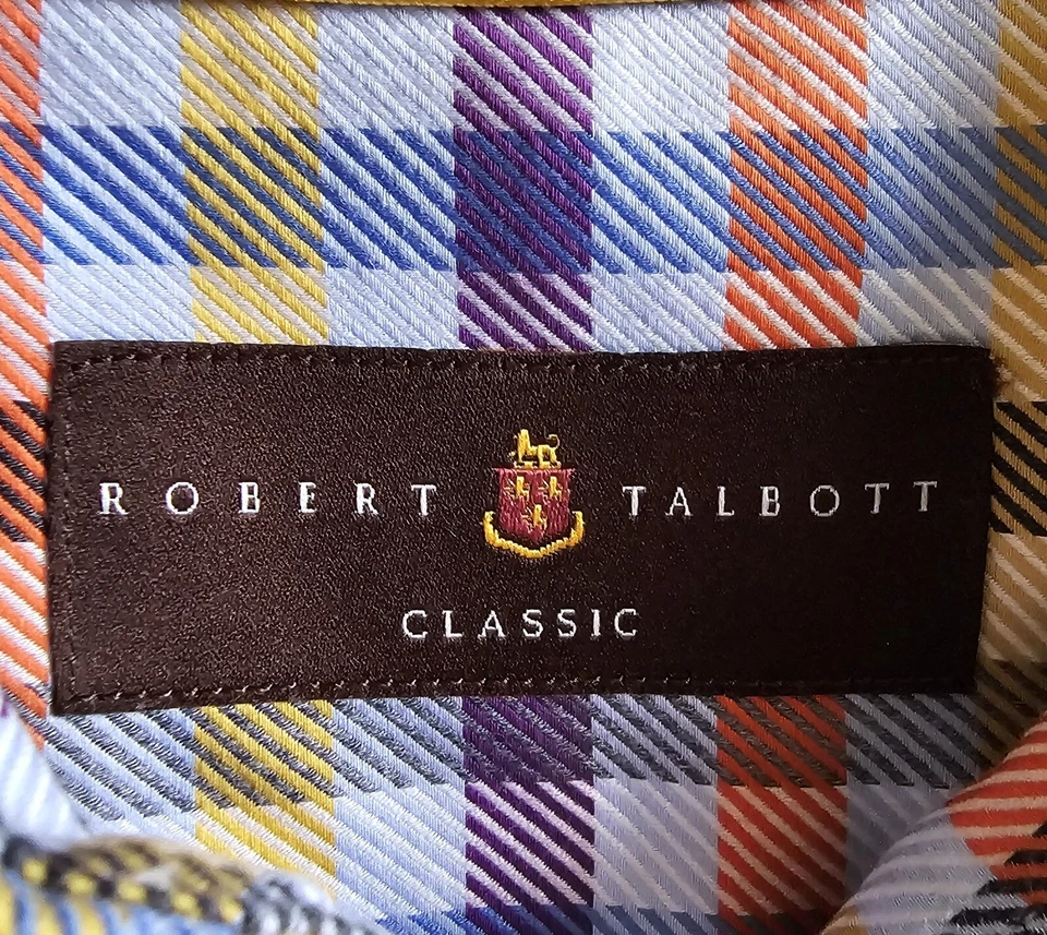 Camisa Robert Talbott Para Hombre Talla L Grande Multicolor A Cuadros Foto 2 de 4
