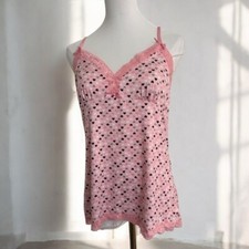 Pink Heart Print Women's Camisole/Mini Slip coquette fairy feminine M