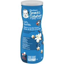 4-Pack Nestl  Gerber PUFFS, Blueberry Vanilla, Baby Snacks