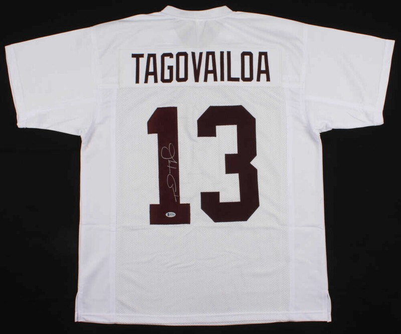 Tua Tagovailoa Signed Alabama Crimson Tide Jersey (Beckett COA) 2020 #5 Pick Q.B