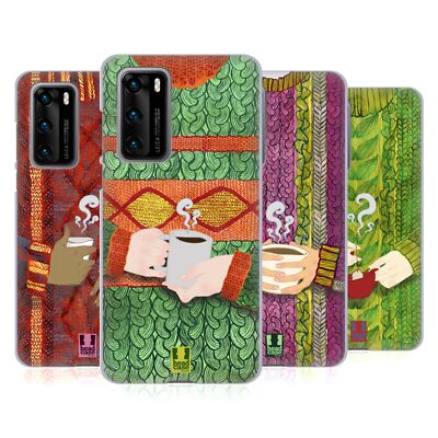 HEAD CASE DESIGNS KNITTED SWEATER PATTERNS SOFT GEL CASE FOR HUAWEI PHONES 4