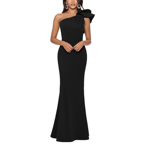 Betsy & Adam Green Velvet Slit Women's 4 One Shoulder Long Formal Gown Dress | eBay Betsy & Adam Green Velvet Slit Women's 4 One Shoulder Long Formal Gown Dress | eBay