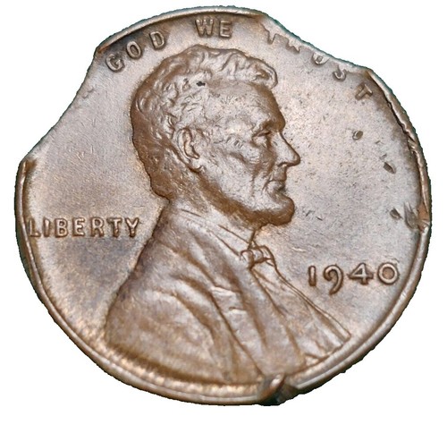 1940 COPPER ONE PENNY COIN GEORGIVS VI D G BR OMN REX F D IND IMP
