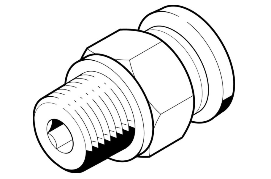 Festo Push-In Fitting - PN: 533210 (QB-M5-5/32-U-M)