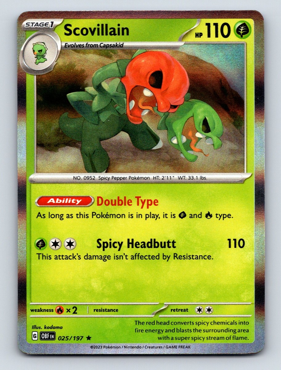 Stage 1 Scovillain HP 110 Double Type Ability Spicy Headbutt