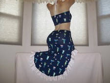 New Stripper Exotic Dancer Martinis  Starbusrt Skirt  Top Set S/M Stripperwear