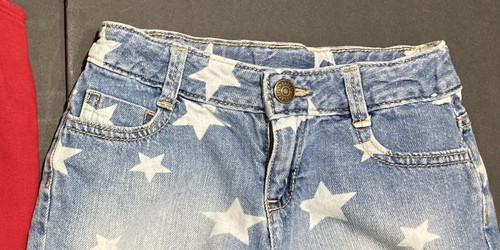 Girl's Gymboree Outfit Size 5 - Red Tank w/Starred Jean Shorts EUC - Picture 6 of 7
