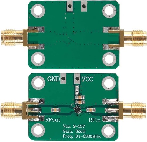 Zaktualizowany wzmacniacz szerokopasmowy RF 0,1-2000 MHz 30dB wysoki zysk niski poziom szumów wzmacniacz LNA - Zdjęcie 2 z 3
