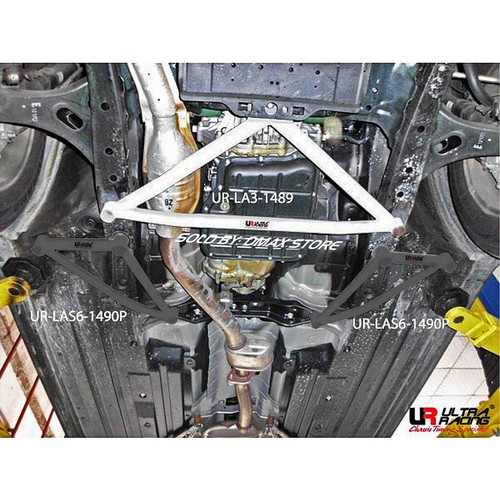 FOR SUBARU OUTBACK 2.5 BR9 2009 ULTRA RACING 3 POINTS FRONT LOWER SUBFRAME BRACE - Picture 2 of 11