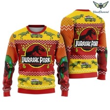 Love T-Rex Dinosaur Ugly Xmas Sweater Merry Christmas Dinosaur Lover Gift