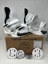 Adult ALTITUDE "RIDER" 4X4 fits BURTON 3D SNOWBOARD BINDINGS (White) L/XL
