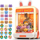 Mini Claw Machine Toy with Lights & Sounds, 20 Plush & 10 Mini Prizes Included