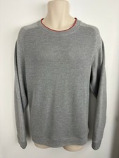 Ted Baker Front Rib Grey Sweatshirt Pullover Jumper Knit Size Ted 5 Mens XL 