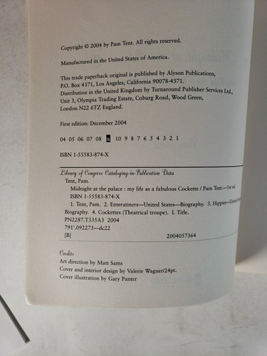 Midnight at the Palace by Pam Tent INSCRIBED (2004 - 1st Edition, 1st Print) - Imagen 9 de 13