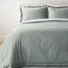 Full/Queen Merrow Comforter Sham Set Light Green/Gray -Threshold Designed