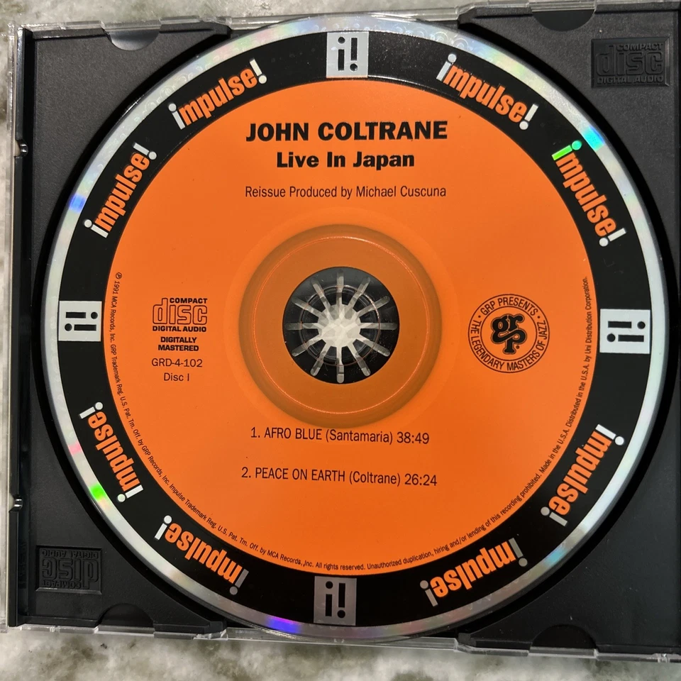 John Coltrane  Live In Japan, GRD-4-102 Jazz (4-CD Set, 1991) CDs NEAR MINT - Image 3 of 4