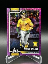 2026 Topps Series 1 Celebration Jacob Wilson #240 Pink Confetti Parallel A’s SP