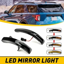 Sequential LED Side Smoked Mirror For Turn Signal Ford 2011-2019 Lights Explorer