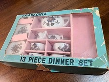 Vintage Frankonia 13 Piece Toy China Tea Set, Complete, Made in Japan