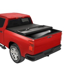 Do Tonneau Covers Damage Your Truck Bed? Hard Tri-Fold 6.8FT Truck Bed Tonneau Cover with LED 118in Waterproof Strips