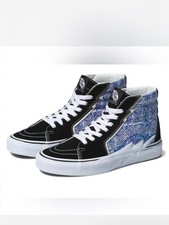 Vans SK8-Hi Bolt Liquefy Blue Floral Youth 3.5 / Women s Size 5 High Tops