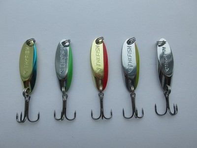 Kastmaster style Spoon - (Multicolor)  1/4 oz. - Trout, Bass & Salmon - (5 Pcs.)