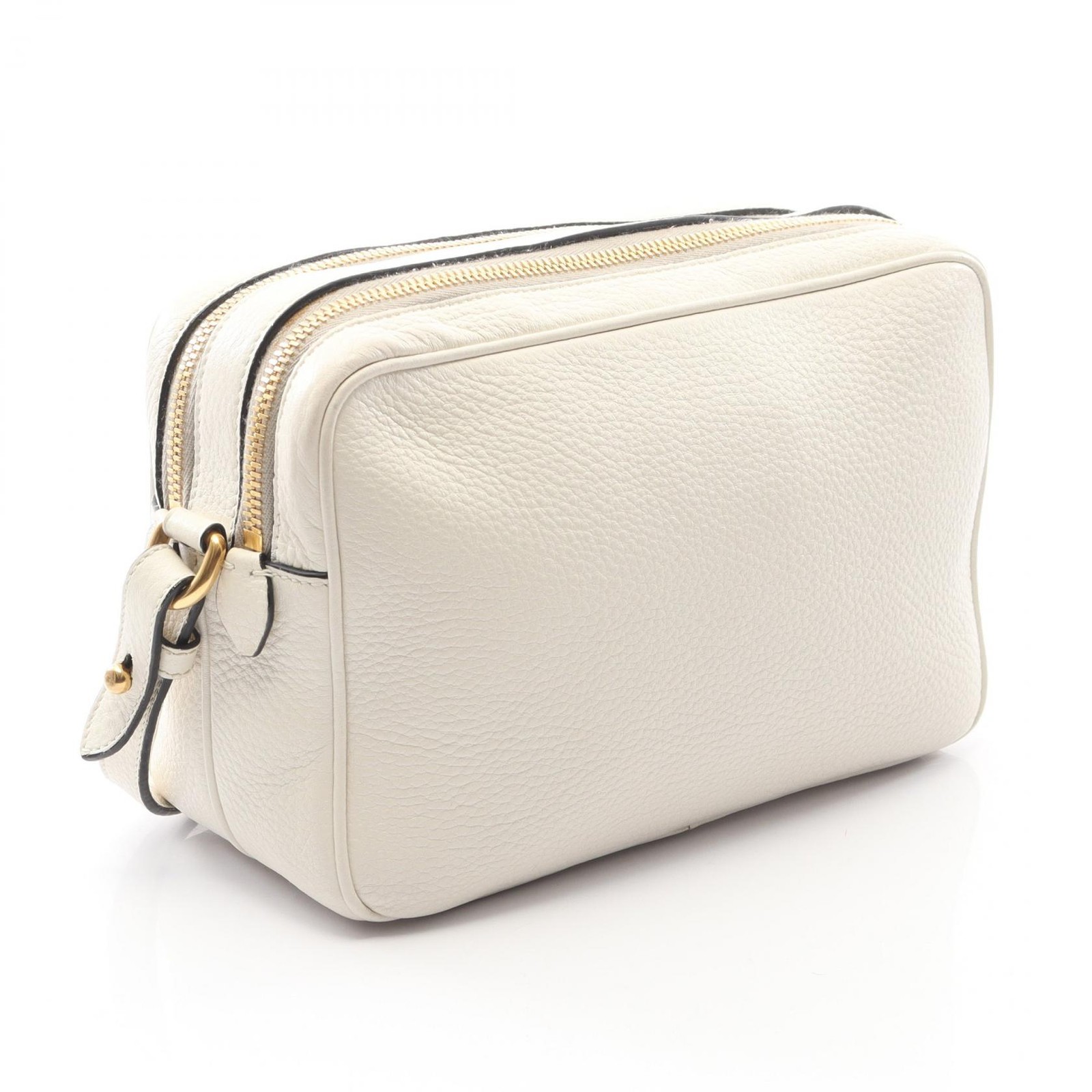 PRADA VIT DAINO Shoulder Crossbody Bag 1BH082 leather White Used Women thumbnail 2