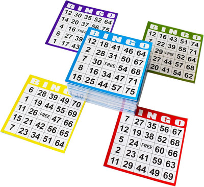 Bingo Paper Game Cards - 1 Card - 100 Books of 5 Sheets