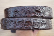 W 1.3 " - Brown Genuine CROCODILE Hornback LEATHER Skin Men's Belt #X48