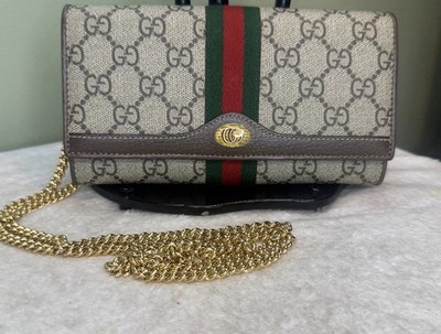 Gucci Ophidia Wall on Chain GG Supreme Crossbody | Pre-Owned | Authentic