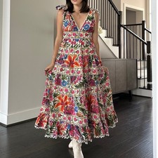 Farm rio tropical yard off white midi dress Size XS New