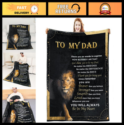 Unique Birthday Gifts for Dad from Daughter - Cozy 50 x70  Blanket, Cool Present