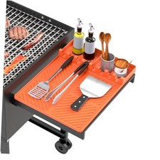 Silicone Grill Mat Compatible with Blackstone, BBQ Griddle Tools Mat Orange