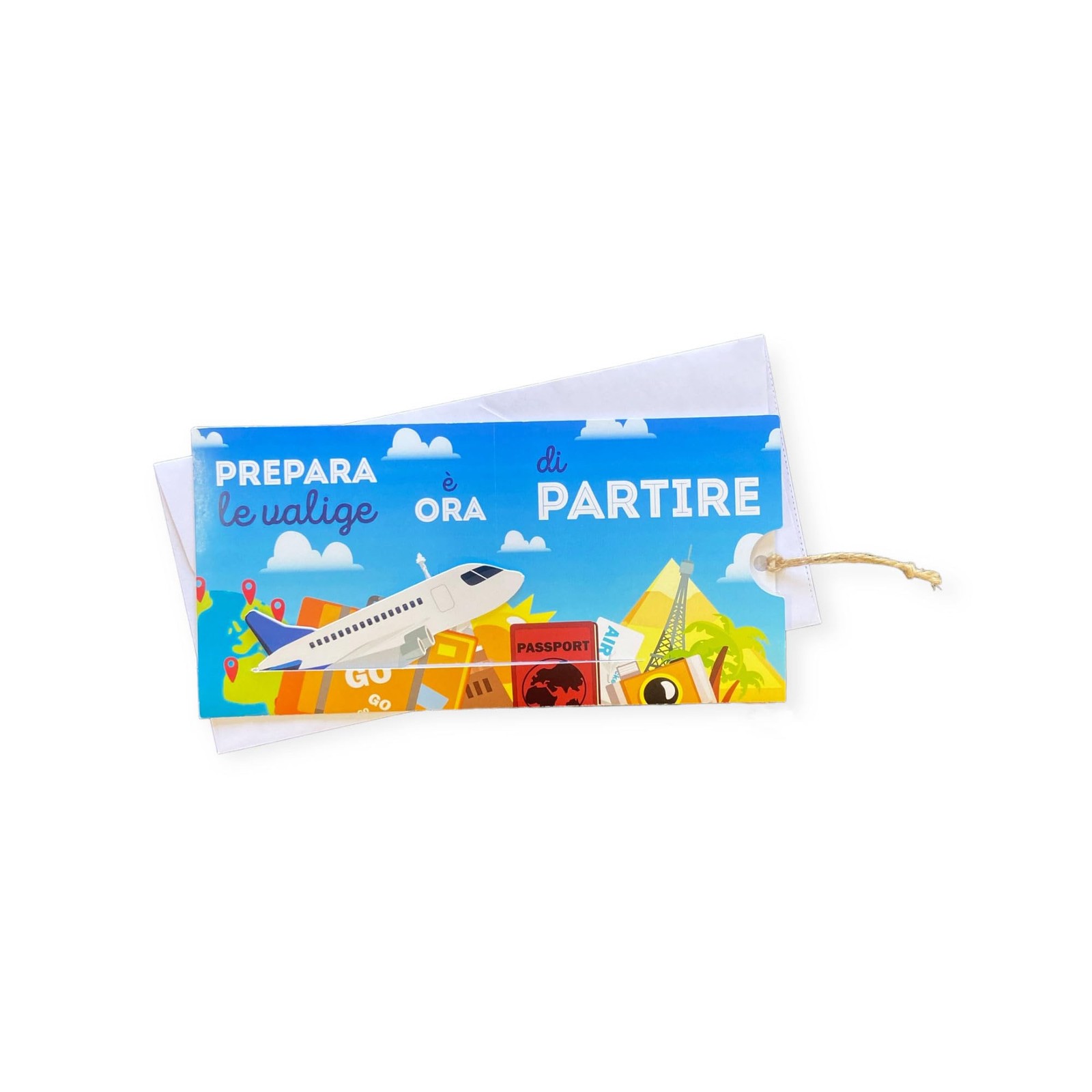 LINA OFFICINE GRAFICHE CREATIVE biglietto auguri regalo viaggio AEREO (t8f)