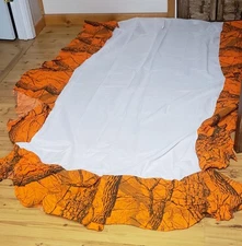 Orange Camouflage New Without Tags-Twin Dust Ruffle-Bed Skirt -Hunting-Deer