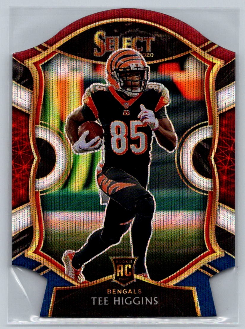 2020 Panini Select #60 Tee Higgins Tri-Color Prizm Die Cut