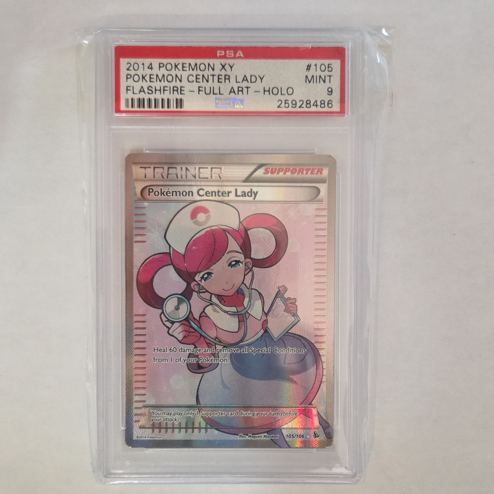 Pokemon Center Lady 2014 XY: Flashfire #105/106 Holo (Full Art