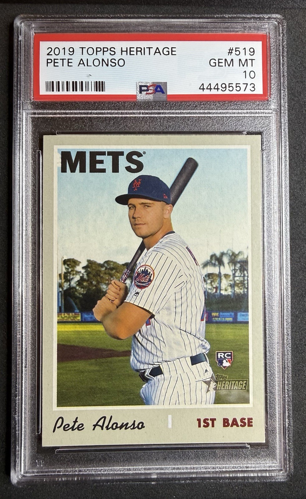 2019 Topps Heritage High PETE ALONSO Rookie PSA 10 GEM MINT RC #519 Mets/Orioles