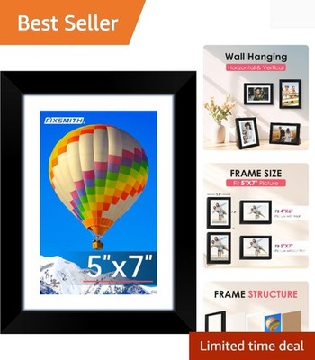 Lightweight 5x7 Black Frame for Tabletop & Wall   Ideal for Gifting Memories