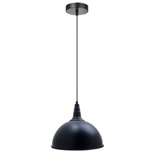 Pendant Light Industrial Metal Black E27 Ceiling Dome Lamp Shade Kitchen Hallway