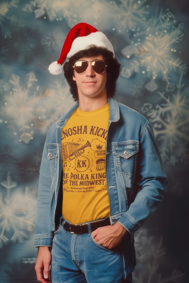 Kenosha Kickers Polka Band - Divertida Camiseta Unisex Solo en Casa Humor Navidad Pequeña-5X Foto 2 de 4