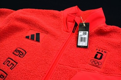 Adidas Fleece Pullover Weste Jacke Winter Olympia 2026 Milano Deutschland XL NEU