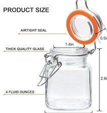Glass Jars with Airtight Lid- 4 oz. Set Of 16
