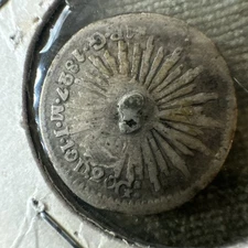 1827 Mo Go Mexico Silver 1 Reale