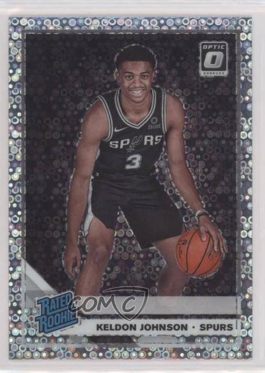 2019 Panini Donruss Optic Rated Rookie Fast Break Prizm Keldon Johnson #186 1yj