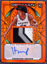 Harrison Ingram 2024-25 Panini Obsidian 47/99 Patch Auto Orange RC #222